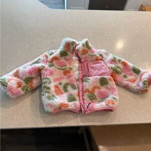 Kids 3/4T H&M Pink and Green Sherpa Jacket
